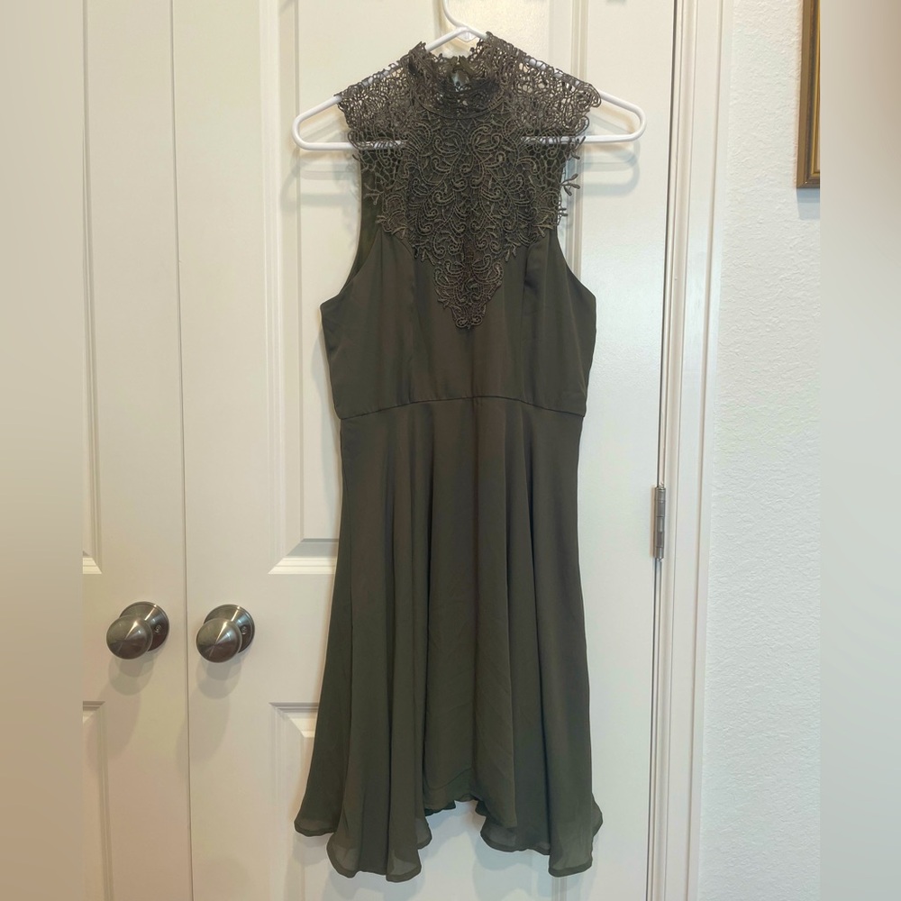 Altar'd State Olive Lace Dress
